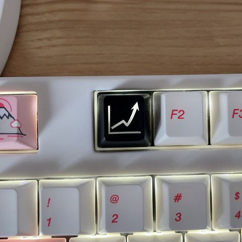 특이한 십자축 ESC 키보드 키캡 투광 커스텀, F