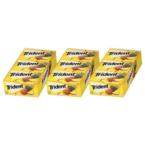 트라이던트 무설탕 자일리톨 껌, 파인애플 트위스트 (Pineapple Twist), 504개입, 1.9g