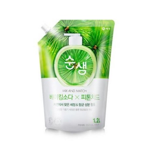 순샘 베이킹소다 피톤치드 리필 세제, 1.2L, 1개