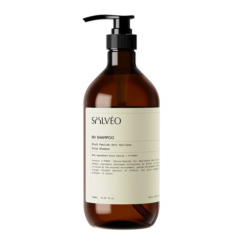 솔브이오 블랙 펩타이드 탈모 두피 샴푸, 1개, 1000ml