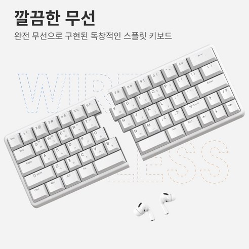 손목 건강과 작업 효율을 위한 완벽한 선택, 녹프리 라이트 65 스플릿 키보드