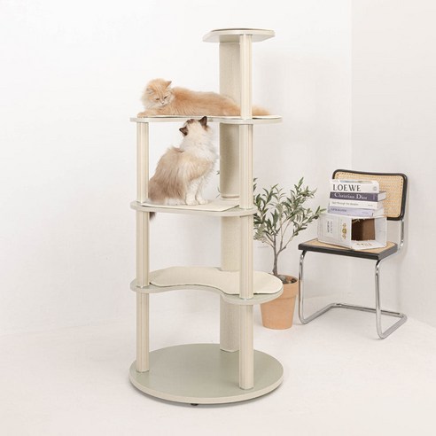 고양이의 행복을 디자인하는 그린웨일 H1 슈슈타워 캣타워 캣폴