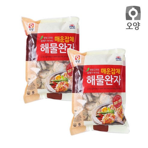 [1+1] 사조오양 매운잡채 해물완자 1kg+1kg, 1세트
