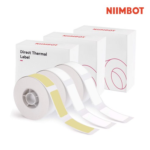 시노링크 프리픽 라벨지 세트 NIIMBOT D11 D110 D101 H1S 님봇 라벨프린터 전용, C04. 화이트x2복합 [3롤세트], 1개