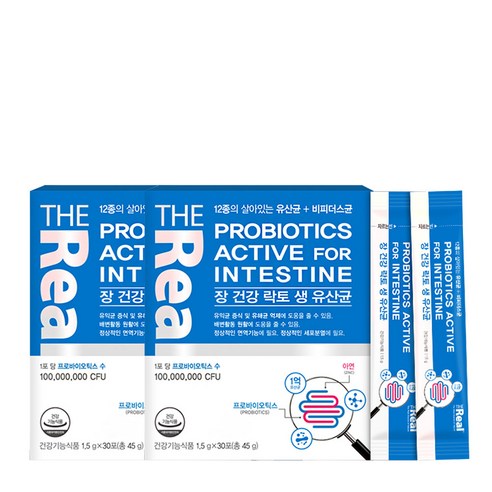 더리얼 장 건강 락토 생 유산균 45g*2개, 30포, 45g, 1개