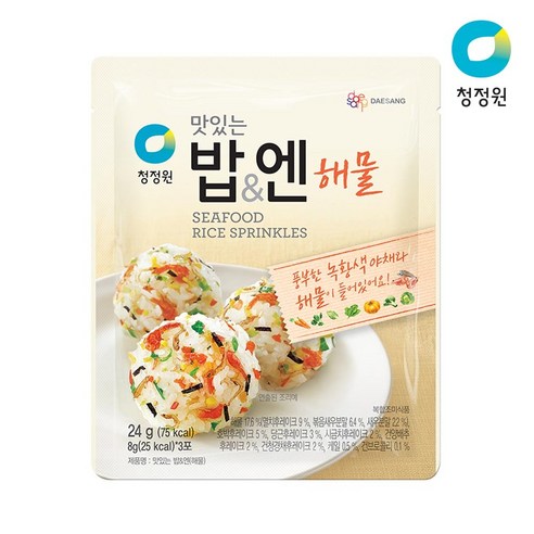 청정원 맛있는 밥 & 엔 해물, 24g, 1개