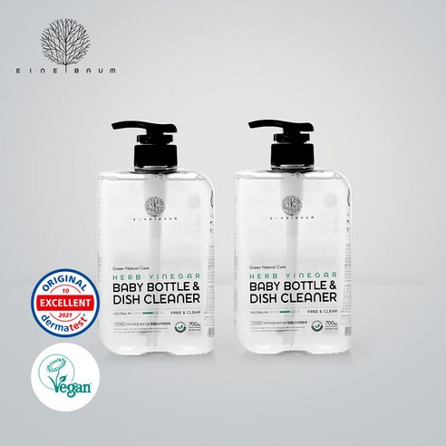 [아이너바움] 비건인증 올인원 아기 주방 세제 700ml 2개세트, 무향(거품형)+무향(거품형), 2개
