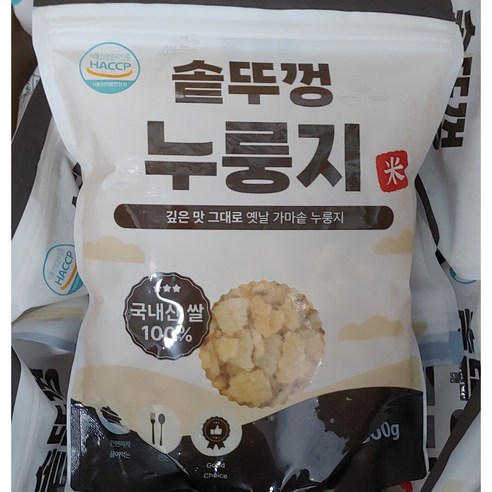 국내산 솥뚜껑 가마솥 누룽지 800g 대용량 파쇄 HACCP인증, 3개