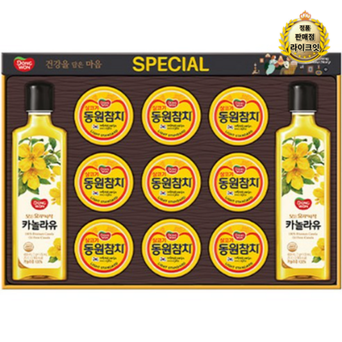 동원참치 O-30호 선물세트 + 쇼핑백, 60세트 동원진호 Best Top5 13 동원 스페셜 선물세트 O-97호 + 부직포백, 4개