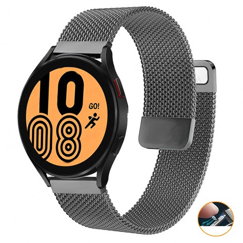 삼성 갤럭시 와치 4 클래식 46mm 42mm 스트랩 Galaxy Watch 4 44mm 40mm 금속 스테인레스 스틸 자기 흡입 손목 밴드 20mm 22mm 시계줄, #7, 갤럭시 와치 4 40mm