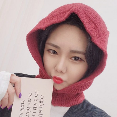(한스모자)바라클라바 넥워머 고퀄리티 따뜻한 워머 스키장 골프 운동, 와인