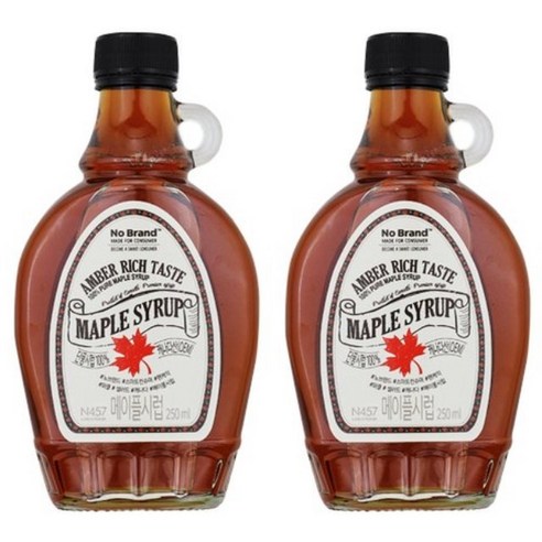 노브랜드 메이플 시럽 250ml 캐나다에서 온 달콤한 시럽 MAPLE SYRUP, 500ML, 2개, 500ml