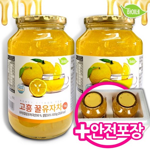 [고흥] 꿀유자차 1kg x 2개, 1kgx2개