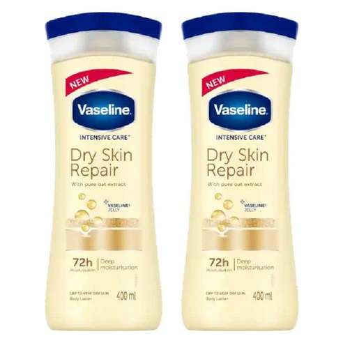 바세린 인텐시브 케어 드라이 스킨 리페어 바디 로션, 2개, 400ml