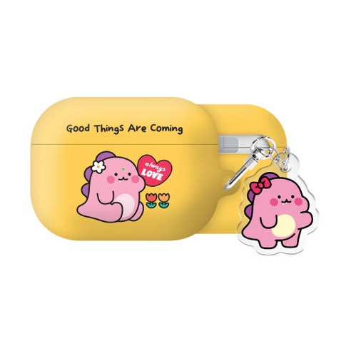 리틀티노 에어팟 에어팟프로 시리즈 하드 케이스 키링 세트, 꽃, AirPods Pro(2세대)