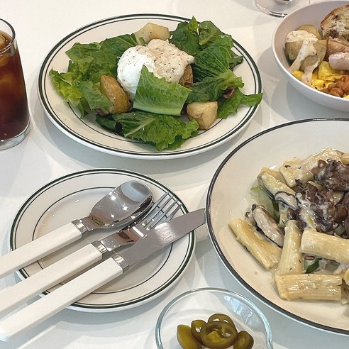 턱스톤 그린베이 원형 플레이트 접시, Large, 1개