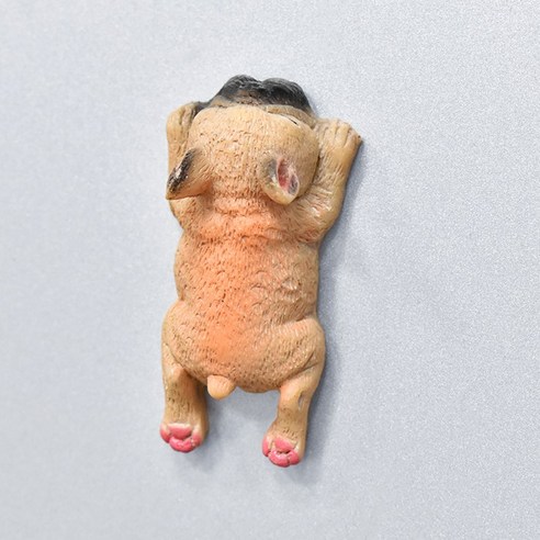 작은 파두 냉장고 자석 귀여운 애완 동물 강아지 프렌치 불독 자석 스테레오 수지 마그네틱 페이스트 동물 블랙, 밝은 갈색 거짓말-dou, 중간