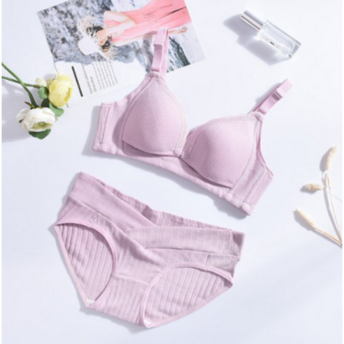 마켓A 골지 수유 브라 + 숏 팬티 세트
