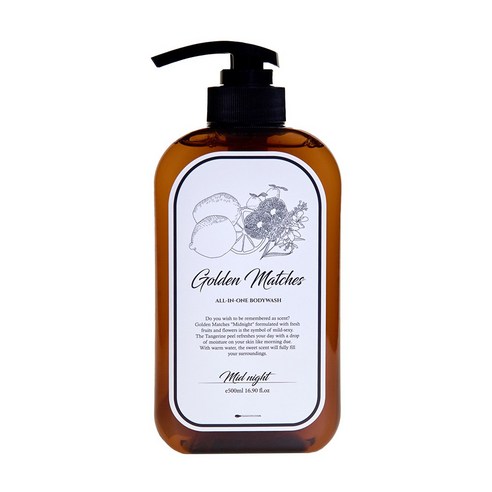 골든매치스 올인원 샴푸 앤 바디워시 미드나잇, 500ml, 1개