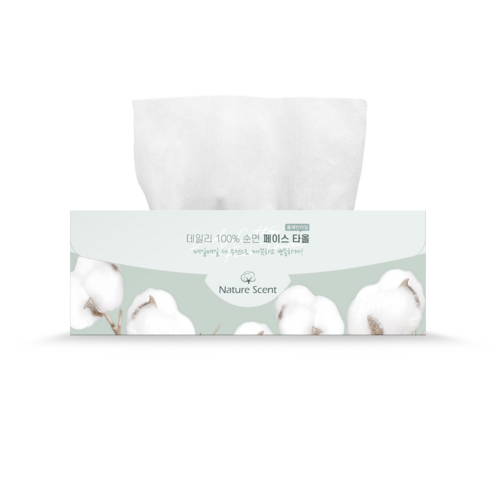 건티슈 추천 상품NatureScent 네이처센트 수건대용 일회용 순면 100% 페이스타올 플레인타입 60매, 60개입, 1개 제품 사진