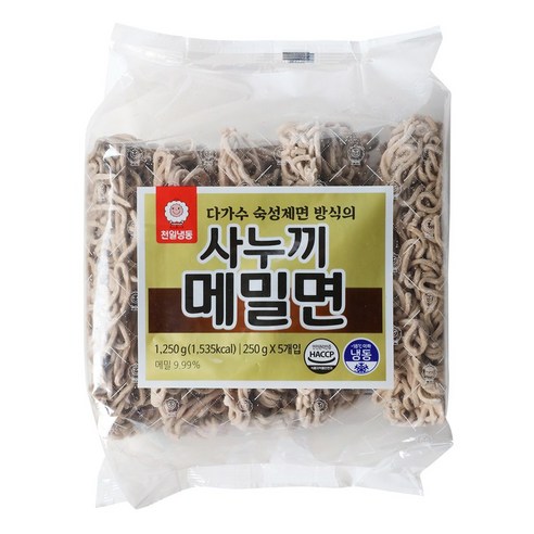 천일 사누끼 냉동메밀면 250g x 5입, 단일, 1세트