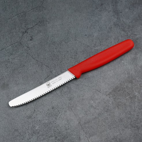 일본 니켄(NIKKEN) 칼라 과도 과일칼 식도, 일자, 1개, 레드