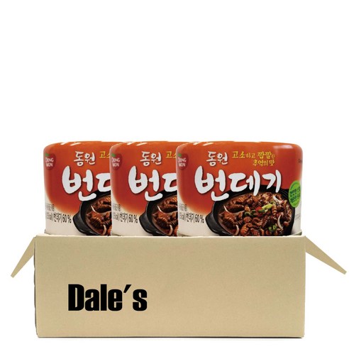 데일즈기획 동원 번데기 캔 통조림, 130g, 3개