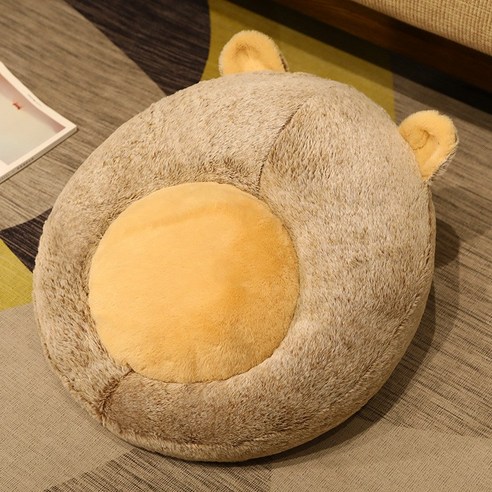 귀여운 만화 동물 방석 침실 거실 벨벳 방석 코코아, 커피 곰, 60*55cm