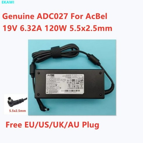 AcBel ADC027 19V 6.32A 120W 5.5x2.5mm AC 어댑터 MECHREVO MSI 노트북 전원 공급 장치 충전기, 한개옵션0