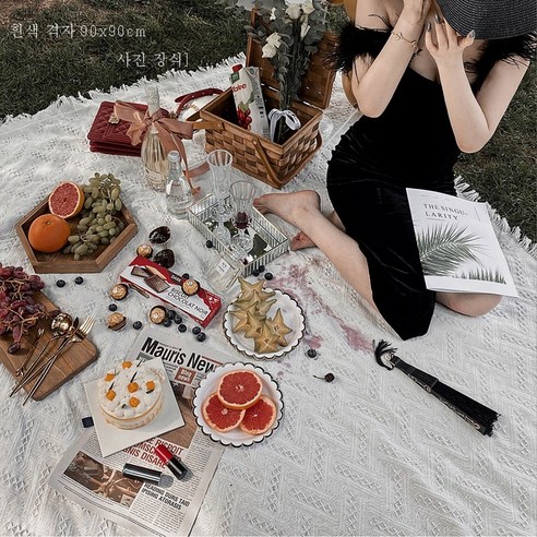 DFMWI.피크닉 매트.Picnic mat.--피크닉 매트 프렌치 인스 에스닉 야외 캠핑 방수 방습 패드에 두꺼운 피크닉 패브릭 포토, 90*90CmT그