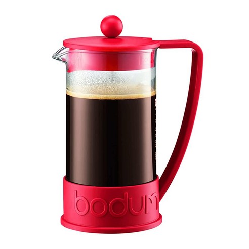 Bodum 브라질 프렌치 프레스 커피 앤 티 메이커 1L 블랙, Red, 34 oz, 빨간.