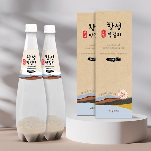 창성 국내산 쌀로 만든 분말 Makgeolli Kit DIY 무아스파탐 (케이스 포함), 4개, 110g 공주밤막걸리