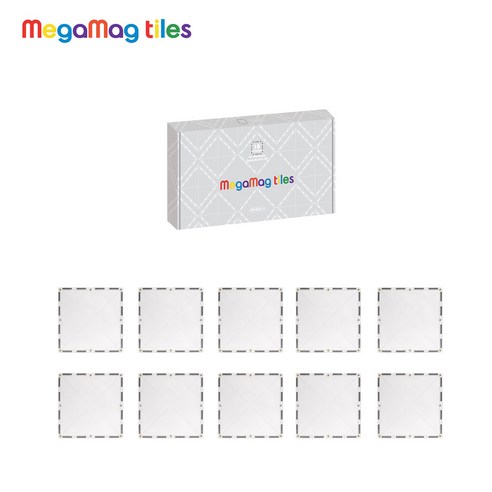[메가멕타일즈] 아이스 큰 정사각형 확장팩 세트 10p 자석블럭, 아이스 큰 정사각형 확장팩 10p, 선택:아이스 큰정사각형 확장팩 10p