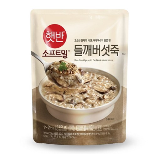 비비고 들깨버섯죽, 420g, 8개