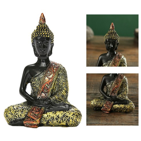 부처님 동상 앉아 힌두교 입상 선 거실 정원 데스크탑 장식, 하나, 보여진 바와 같이