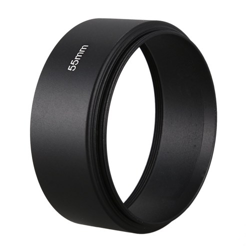캐논 니콘 펜탁스 소니 올림푸스을위한 55mm 마운트 표준 금속 렌즈 후드, 보여진 바와 같이, 하나