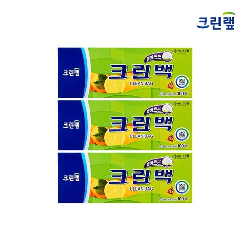 크린랲 크린백 중 25cm x 35cm 중(M) × 100개입 × 3개, 사이즈 × 개당 수량 × 수량 섬네일