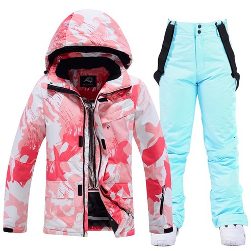 2022 스키복 여성 겨울 열 방수 바람막이 복장 스노우 재킷과 바지 소녀 스키 및 스노우보드 슈트 브랜드, 03 1set(as show)02_01 XS