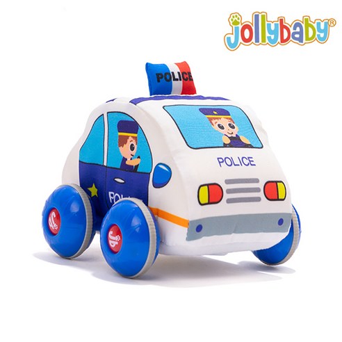 Jollybaby 풀백카 자동차장난감 헝겊애착인형, 시내버스