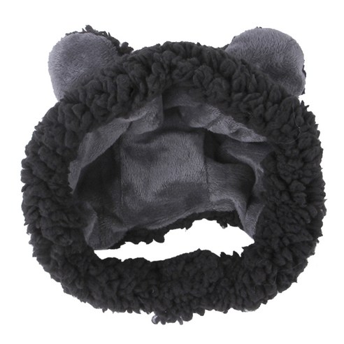 고양이를 위해 고양이 재미 모자 모자 귀여운 귀여운 곰 디자인 부드러운 편안한 세련된 의상 액세서리 안전하고 따뜻한 재료, 검은색