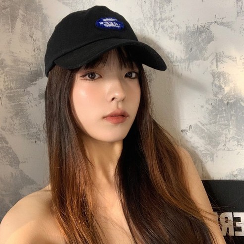 한국어 커플모자 여름 야외 나들이 돔 야구모자, 블랙