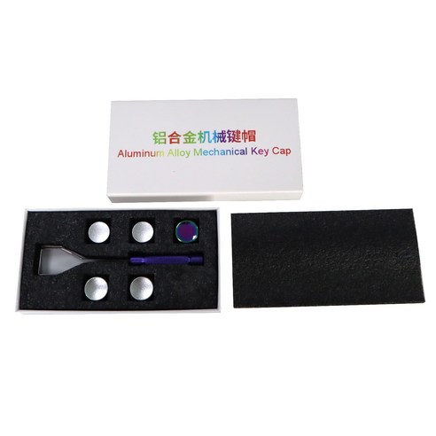 5 키 캡 세트 키 캡에 대한 알루미늄 합금 ESC 및 방향 키카 캡 EST ENTRE 키 DIY XDA 높이 기계식 키보드, 회색
