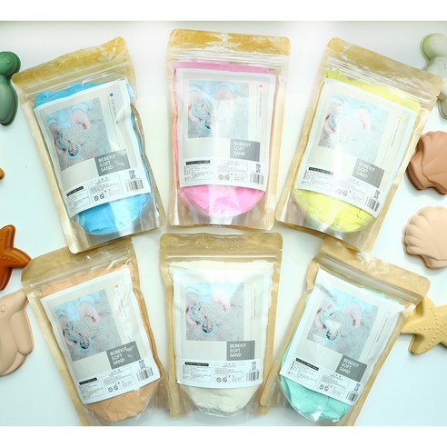 베베킷 모래놀이 세트 촉감놀이 실내 유아 색 소프트샌드 500g, MINT