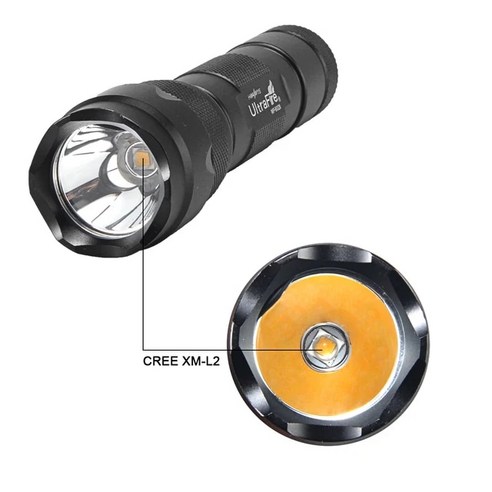 UltraFire WF-502B XM-L2 흰색 조명 18650 야외 슈퍼 브라이트 포커싱 LED 손전등 색 온도 3800-4000K, 01 Only flashlight_01 Black, 01 502B_01 Black