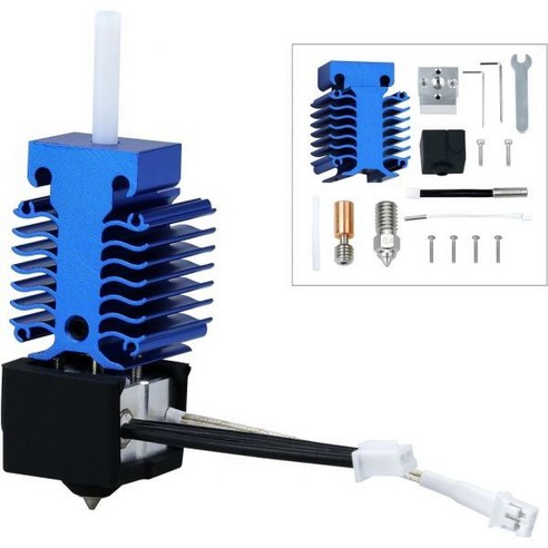 업그레이드 엔더 3 V3 SE 핫엔드 키트 300℃ 바이메탈 히트브레이크 도금 노즐 고온 고속 압출기 프린트 헤드 실리콘 양말 포함 크리에이티브 3D 프린터 호환