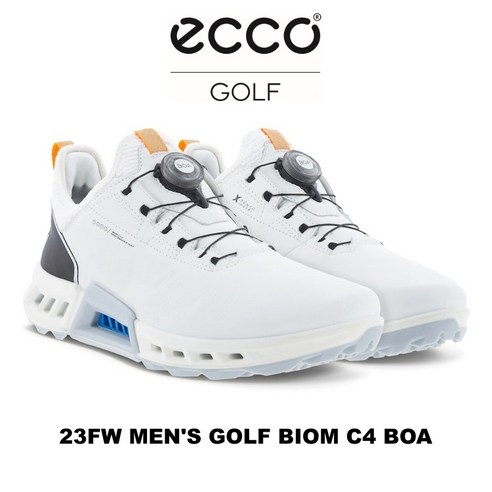 [빠른배송] 에코 23FW MEN'S GOLF BIOM C4 BOA 화이트 플루이드폼 경량성 접지력 안정성 남성용 골프화