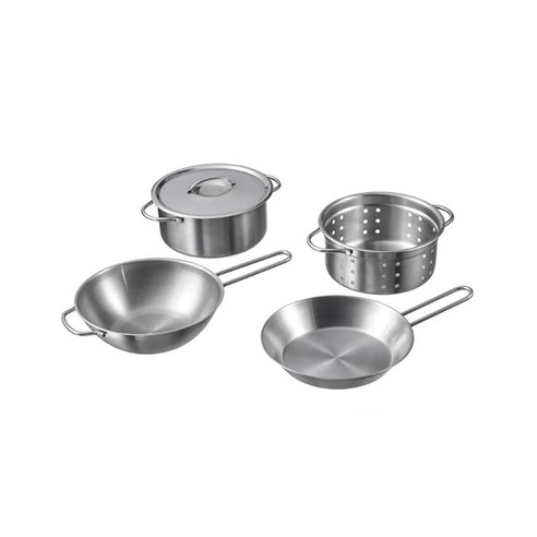이케아 둑티그 장난감냄비 5종 스테인리스스틸색 001.678.39, CookwareSet
