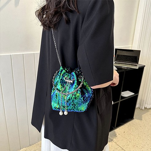 코코린느 스팽글 복조리 미니 크로스 백 (3컬러)