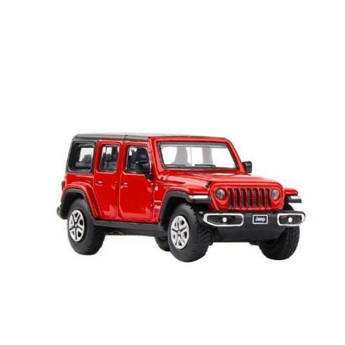 지프 JEEP 랭글러 사하라 1:64 다이캐스트 합금 모형 자동차, 단일사이즈, 레드 미니지프