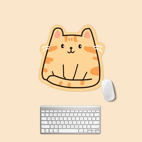 YJQ 큰 귀여운 Kawaii 마우스 패드 노트북 데스크 매트 데스크탑 고무 패드 게이머 게임 매트 PC 노트북 게임 액세서리, Little cat
